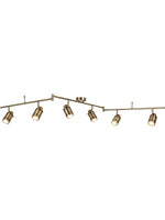 Samson 6Lt Split Bar Spotlight - Antique Brass Metal