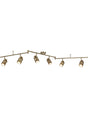 Samson 6Lt Split Bar Spotlight - Antique Brass Metal