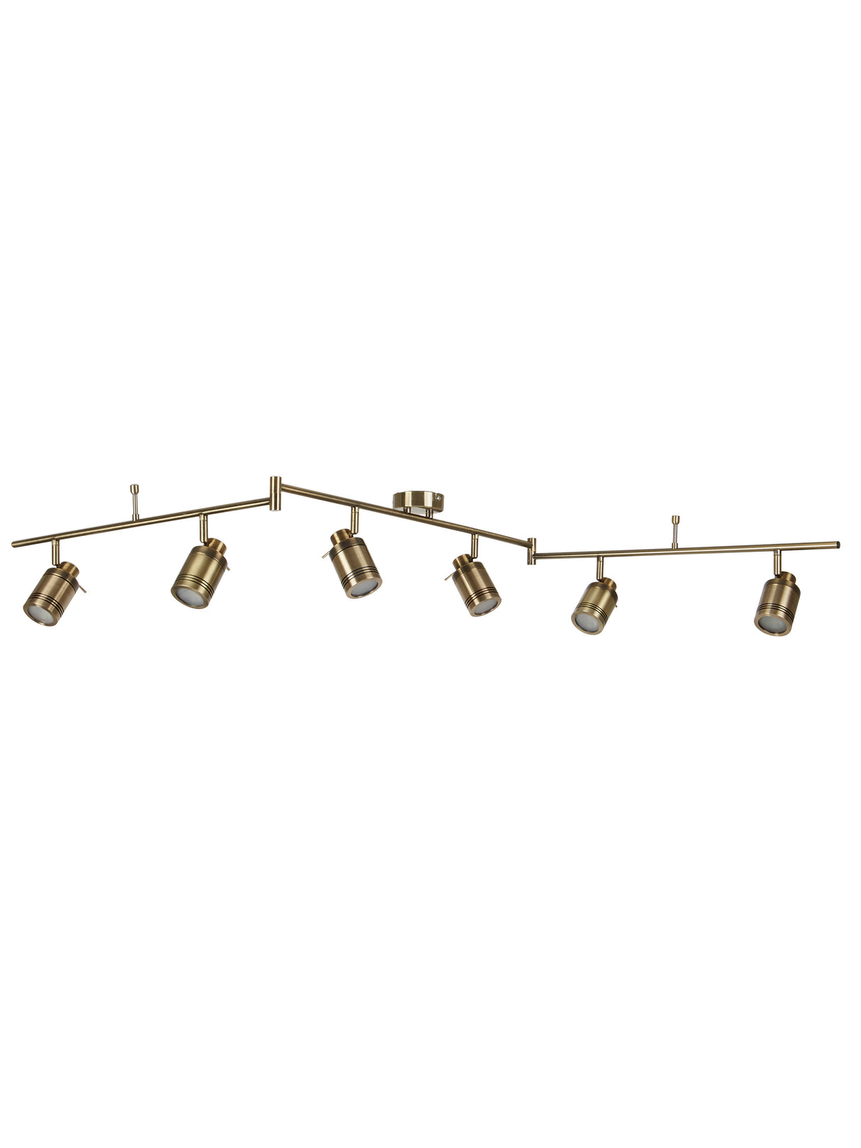 Searchlight Electric Samson 6Lt Split Bar Spotlight - Antique Brass Metal 6606AB