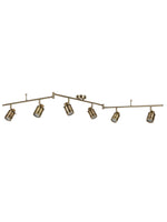 Searchlight Electric Samson 6Lt Split Bar Spotlight - Antique Brass Metal 6606AB