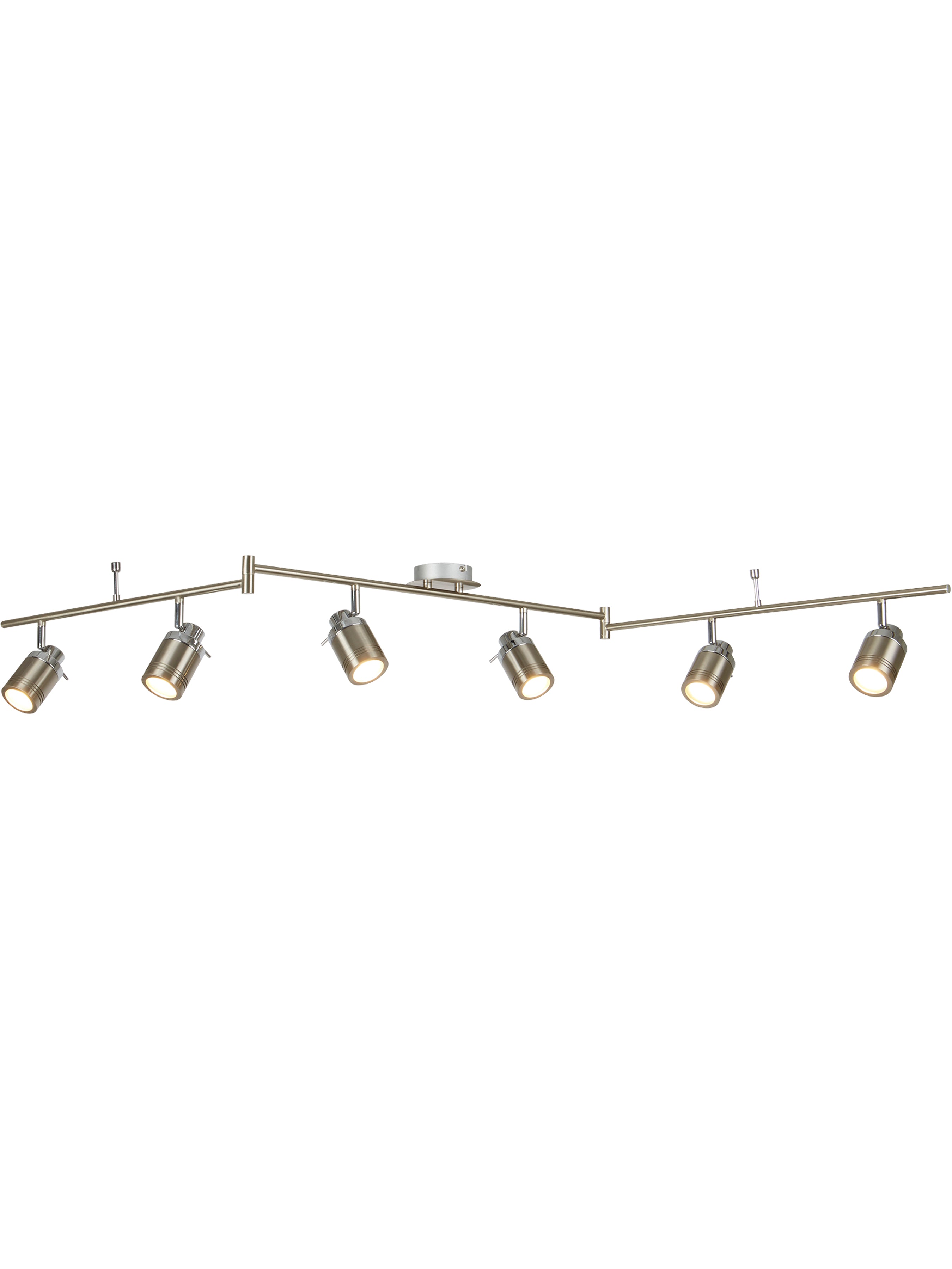 Samson 6Lt Split Bar Spotlight - Satin Silver Metal
