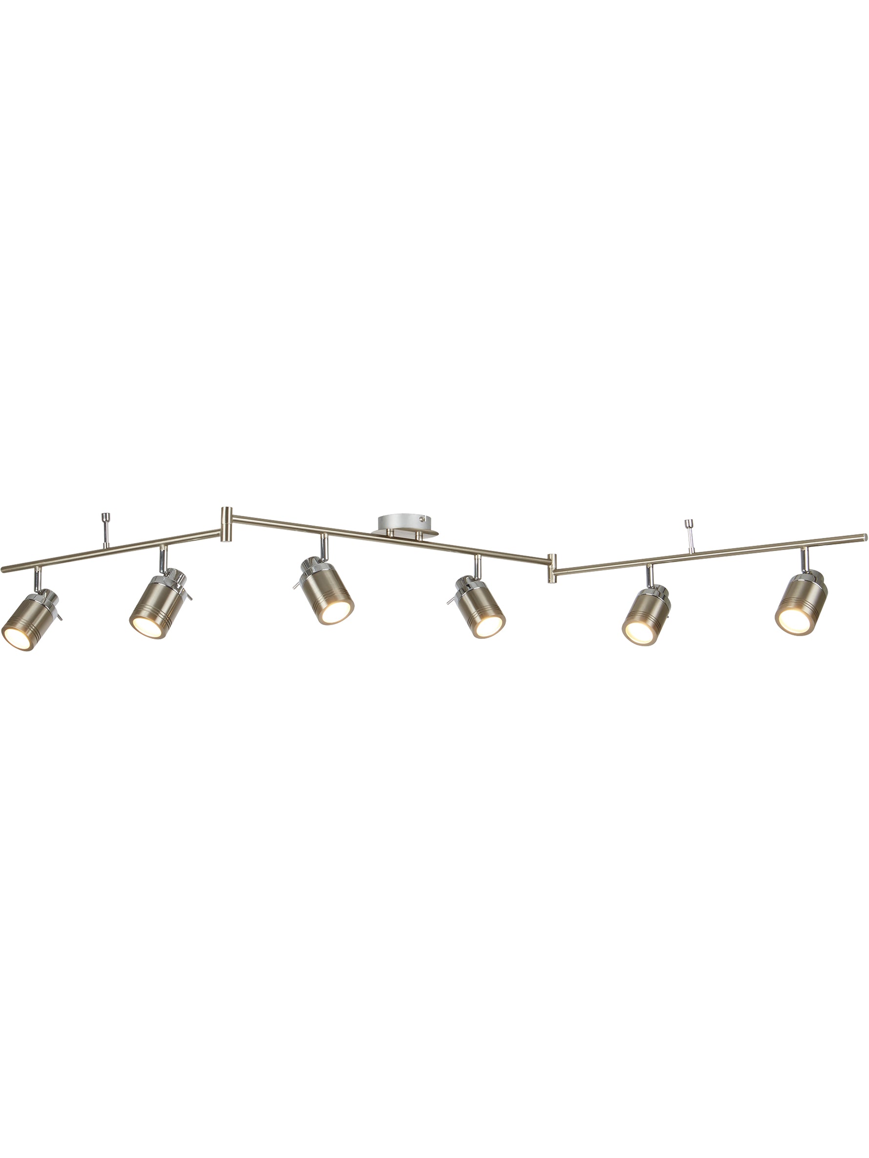 Samson 6Lt Split Bar Spotlight - Satin Silver Metal
