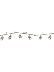 Samson 6Lt Split Bar Spotlight - Satin Silver Metal