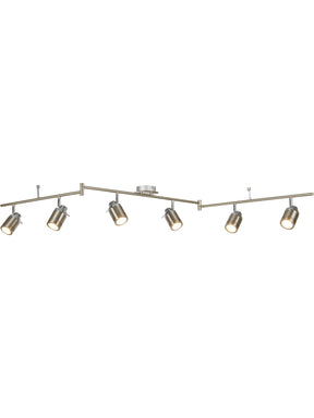 Samson 6Lt Split Bar Spotlight - Satin Silver Metal
