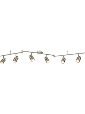 Samson 6Lt Split Bar Spotlight - Satin Silver Metal
