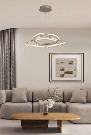 Searchlight Electric Doodle LED Pendant, Champagne Metal 66110CP