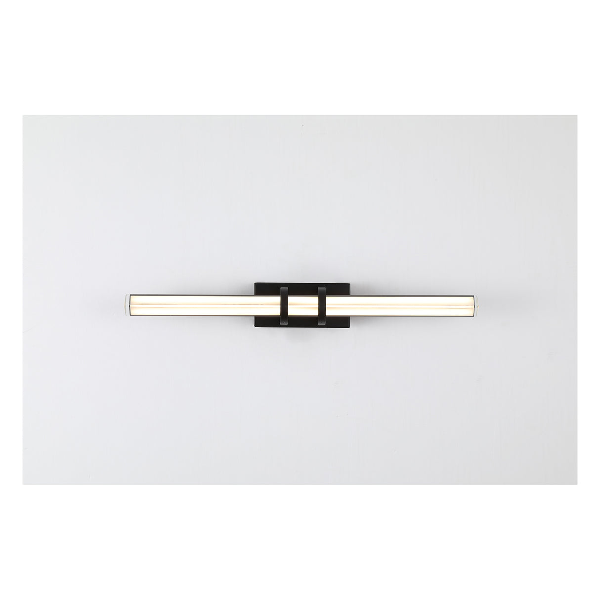 Parma LED Wall Light, Matt Black Metal & Clear Glass