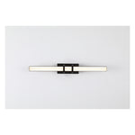 Parma LED Wall Light, Matt Black Metal & Clear Glass
