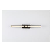 Parma LED Wall Light, Matt Black Metal & Clear Glass