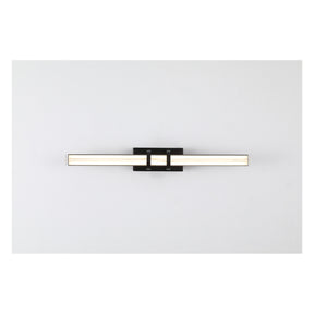 Parma LED Wall Light, Matt Black Metal & Clear Glass