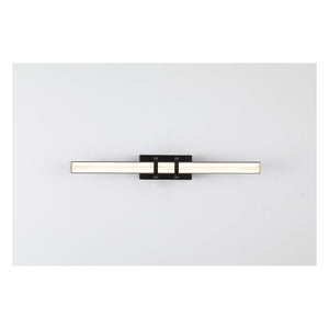 Parma LED Wall Light, Matt Black Metal & Clear Glass