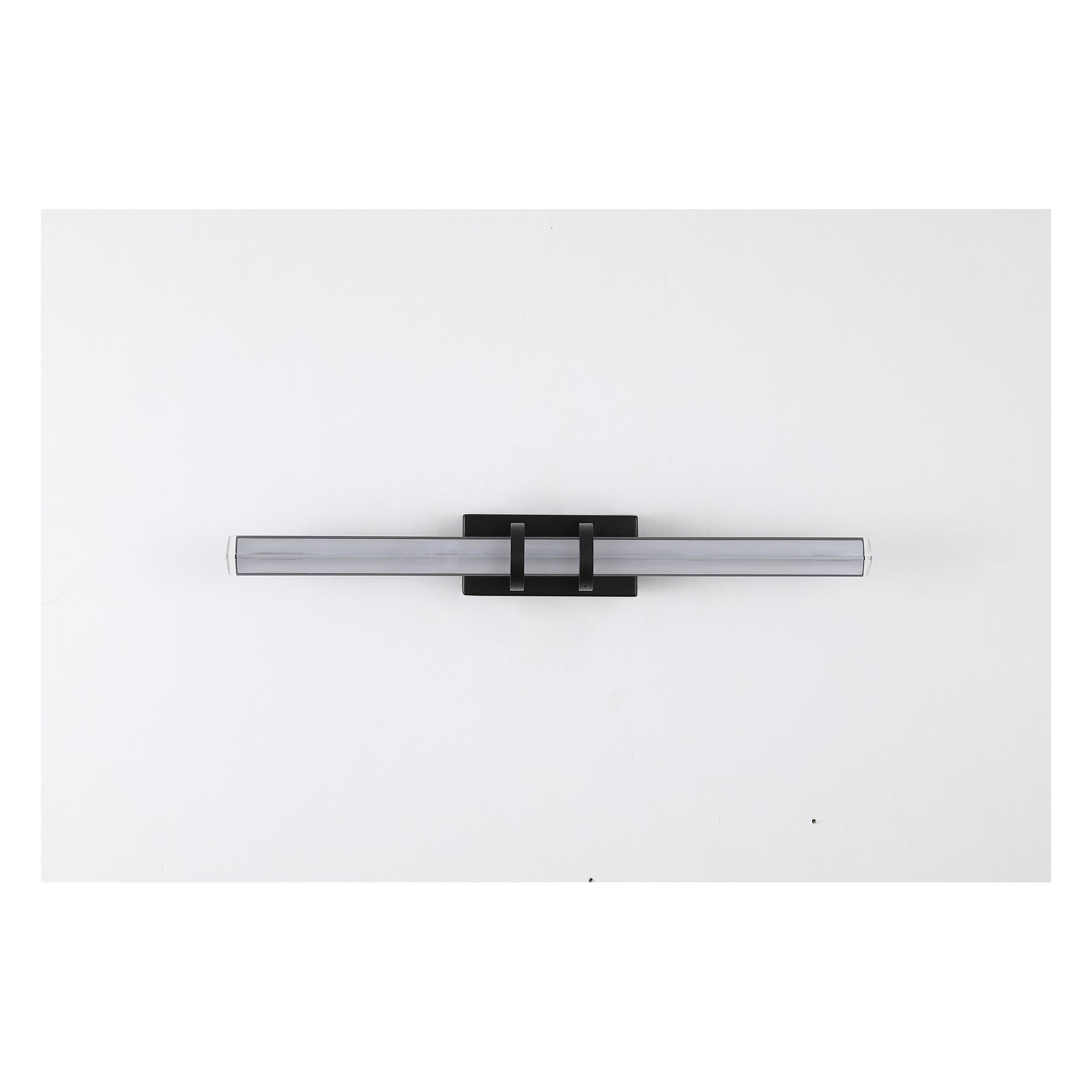 Searchlight Electric Parma LED Wall Light, Matt Black Metal & Clear Glass 66412BK