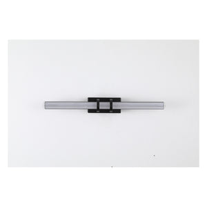 Searchlight Electric Parma LED Wall Light, Matt Black Metal & Clear Glass 66412BK