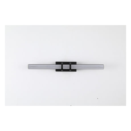 Searchlight Electric Parma LED Wall Light, Matt Black Metal & Clear Glass 66412BK