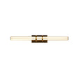 Parma LED Wall Light, Satin Brass Metal & Clear Glass