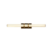 Parma LED Wall Light, Satin Brass Metal & Clear Glass
