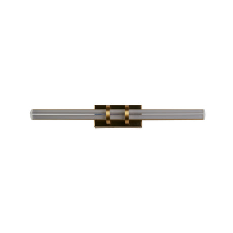 Searchlight Electric Parma LED Wall Light, Satin Brass Metal & Clear Glass 66412SB