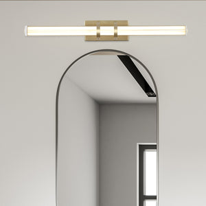 Searchlight Electric Parma LED Wall Light, Satin Brass Metal & Clear Glass 66412SB