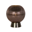 Mila Table Lamp - Antique Brass Metal & Brown Glass