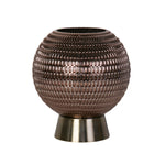 Searchlight Electric Mila Table Lamp - Antique Brass Metal & Brown Glass 67008AB