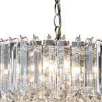 Searchlight Electric Sigma 4Lt Pendant - Chrome Metal & Acrylic 6715CC
