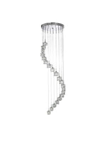 Searchlight Electric Ice Cube 20Lt Multi-Drop Pendant  - Chrome Metal & Glass 6720-20-LED