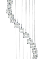 Searchlight Electric Ice Cube 20Lt Multi-Drop Pendant  - Chrome Metal & Glass 6720-20-LED