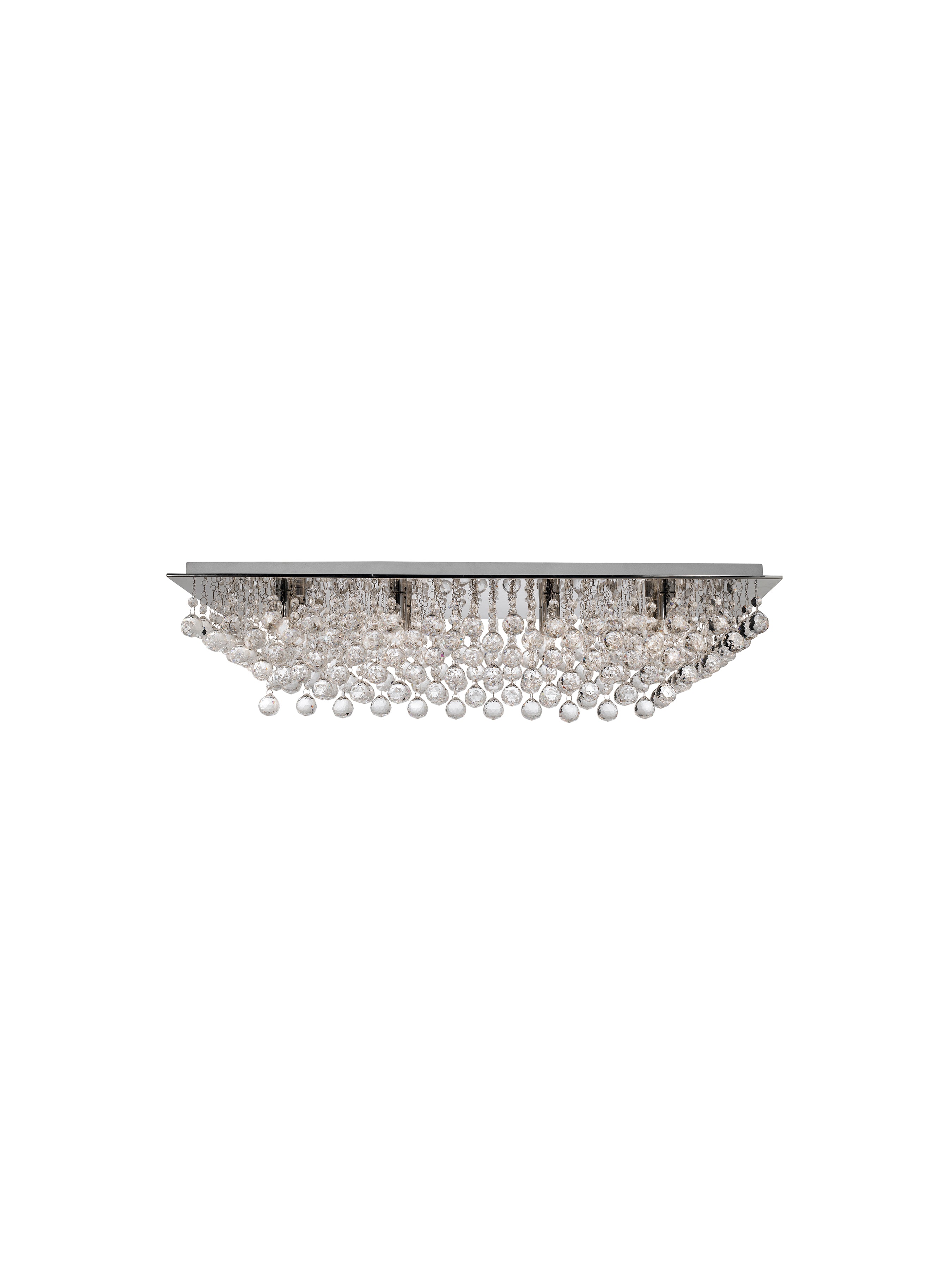 Hanna 8Lt Flush  - Chrome Metal & Clear Crystal
