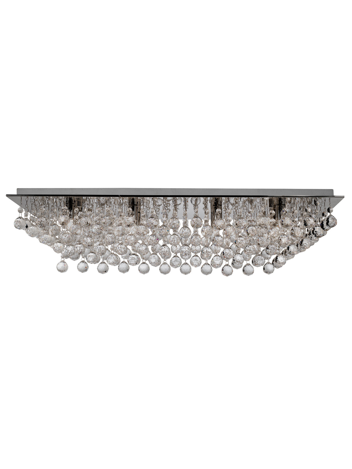 Searchlight Electric Hanna 8Lt Flush  - Chrome Metal & Clear Crystal 6728-8CC
