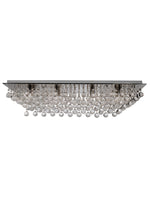 Searchlight Electric Hanna 8Lt Flush  - Chrome Metal & Clear Crystal 6728-8CC