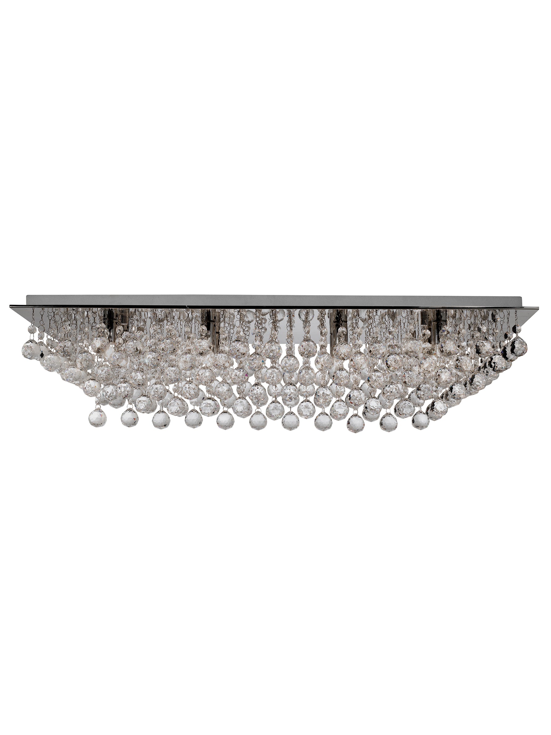 Searchlight Electric Hanna 8Lt Flush  - Chrome Metal & Clear Crystal 6728-8CC