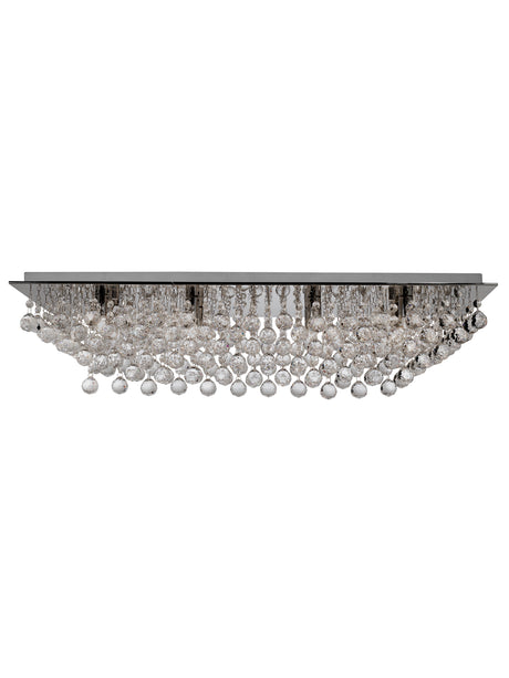 Searchlight Electric Hanna 8Lt Flush  - Chrome Metal & Clear Crystal 6728-8CC
