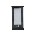 Searchlight Electric Solar Outdoor Wall Light - Black Metal & White Polycarbonate 67419BK