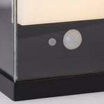 Searchlight Electric Solar Outdoor Wall Light - Black Metal & White Polycarbonate 67419BK