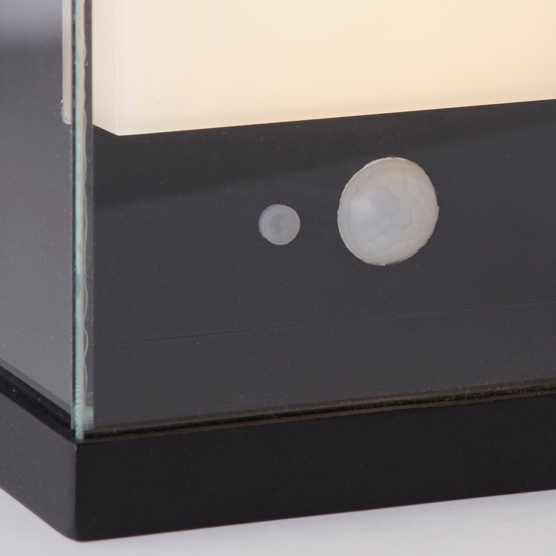 Searchlight Electric Solar Outdoor Wall Light - Black Metal & White Polycarbonate 67419BK
