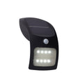 Solar Outdoor Wall Light - Black Metal & White Polycarbonate