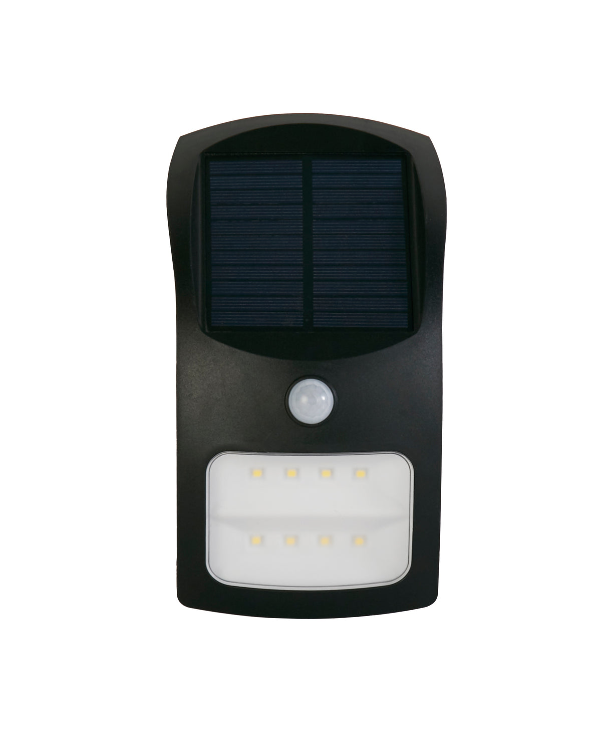 Searchlight Electric Solar Outdoor Wall Light - Black Metal & White Polycarbonate 67420BK-PIR