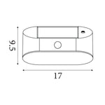 Searchlight Electric Solar Outdoor Wall Light - Black Metal & White Polycarbonate 67421BK-PIR
