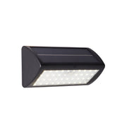 Solar Outdoor Wall Light - Black Metal & White Polycarbonate