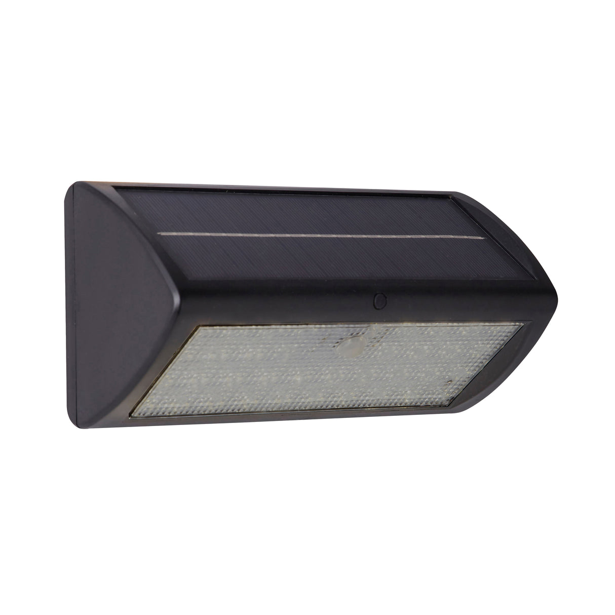 Searchlight Electric Solar Outdoor Wall Light - Black Metal & White Polycarbonate 67422BK-PIR