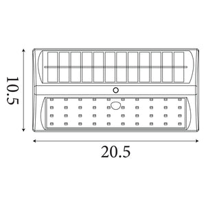 Searchlight Electric Solar Outdoor Wall Light - Black Metal & White Polycarbonate 67422BK-PIR