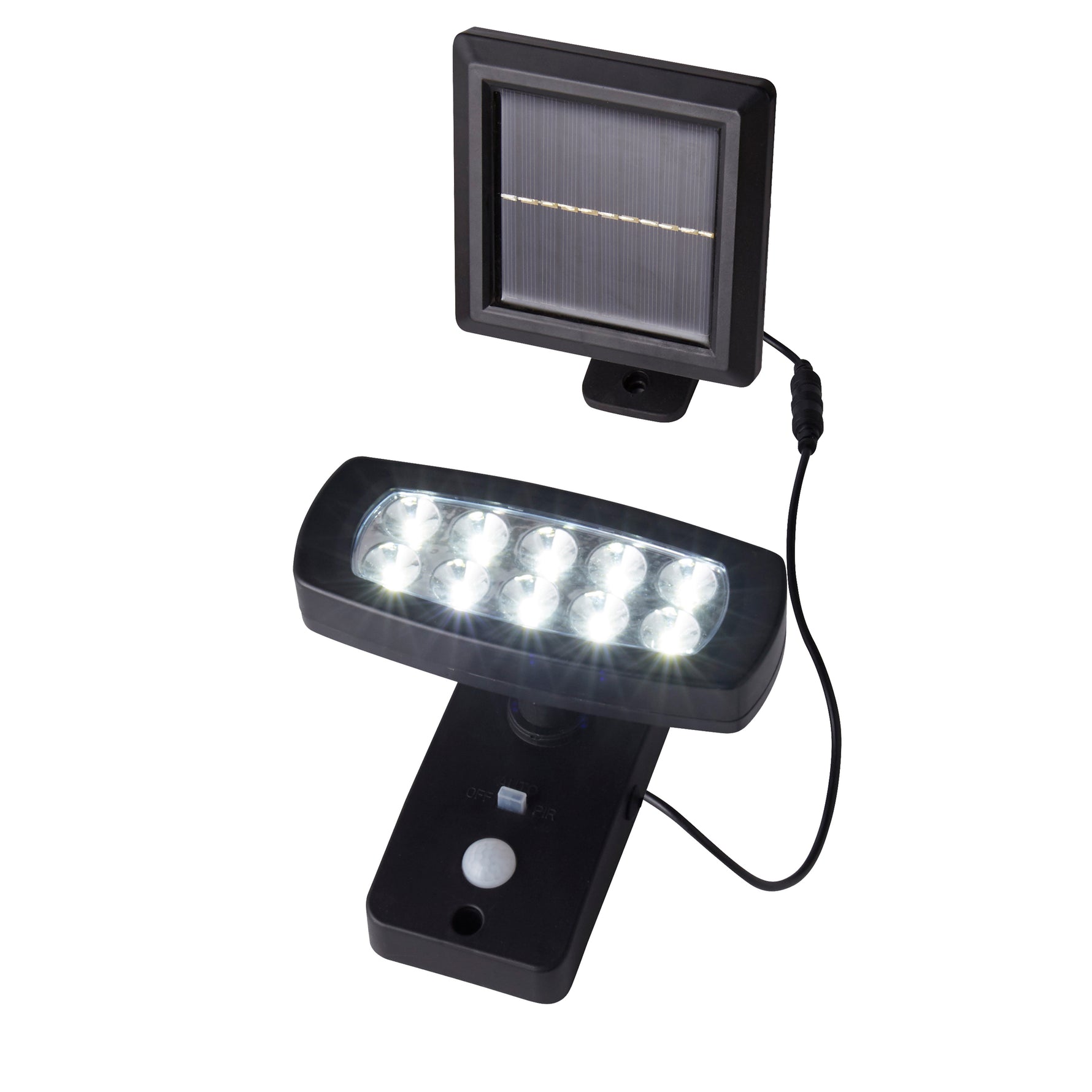 Solar Outdoor Wall Light - ABS & Clear Polycarbonate