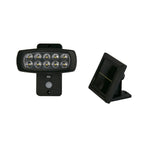Searchlight Electric Solar Outdoor Wall Light - ABS & Clear Polycarbonate 67423BK-PIR