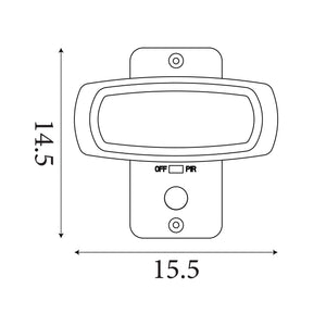 Searchlight Electric Solar Outdoor Wall Light - ABS & Clear Polycarbonate 67423BK-PIR
