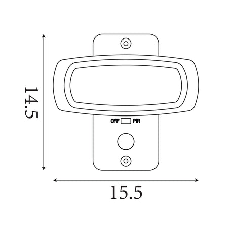 Searchlight Electric Solar Outdoor Wall Light - ABS & Clear Polycarbonate 67423BK-PIR