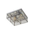 Searchlight Electric Pisa 2Lt Flush - Chrome Metal & Clear Bevelled Glass 6769-26CC