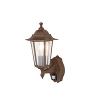 Alex Outdoor Wall Light - Rust Brown Metal & Glass