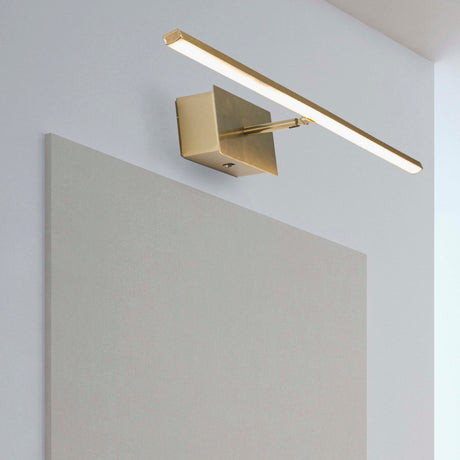 Searchlight Electric Amalfi LED Wall Light IP44, Satin Brass Metal 68241-41SB
