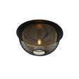 Honeycomb Flush - Black Metal & Gold Mesh