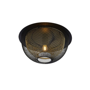 Honeycomb Flush - Black Metal & Gold Mesh